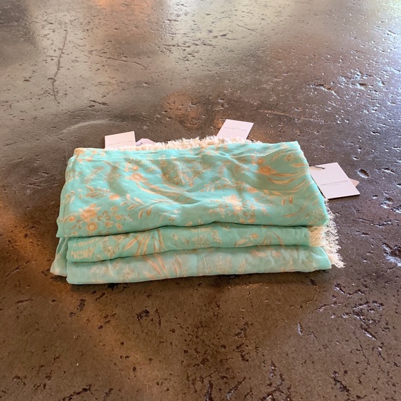 Maisie Travel Scarf Vintage Turquoise Scarf - Picture 3 of 6